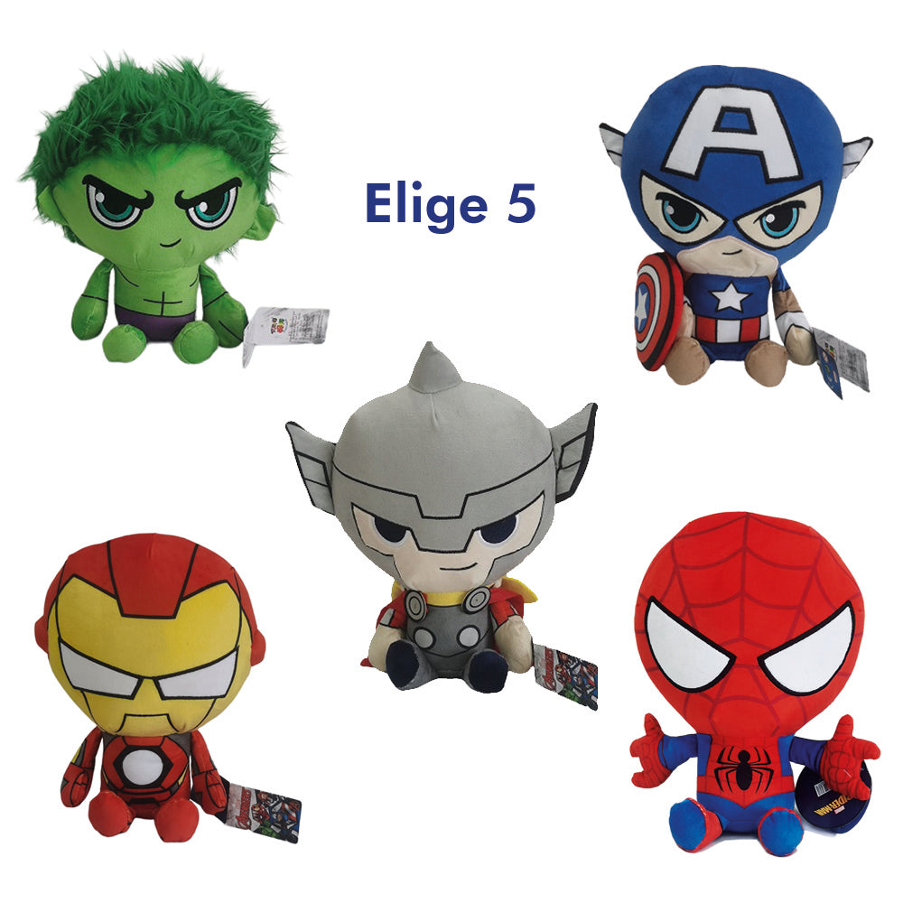 PACK PELUCHES MARVEL 15 CM